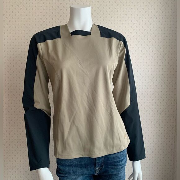 Arc'Teryx Tan Black Color Block Base Layer Sz Medium PW 5 - Picture 1 of 7